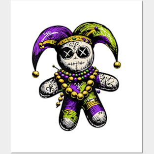 Mardi Gras Witch Doctor Goth Voodoo Doll Costume Posters and Art